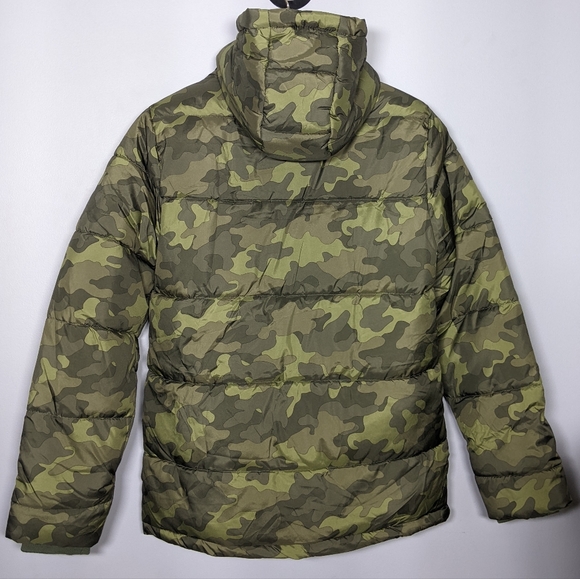 NEW Amazon Essentials Mens Heavyweight Long-Sleeve Hooded Puffer Coat Camo Sz XS - Picture 2 of 2
